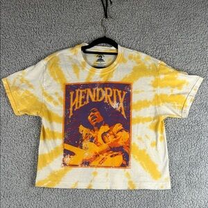 Authentic Hendrix Tie Dye Short Sleeve Crewneck Cropped Shirt Tee Women’s Size M